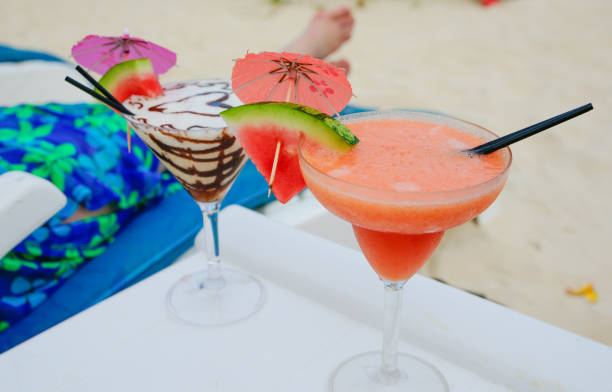 Delicious guava juice to drink on the terrace.
