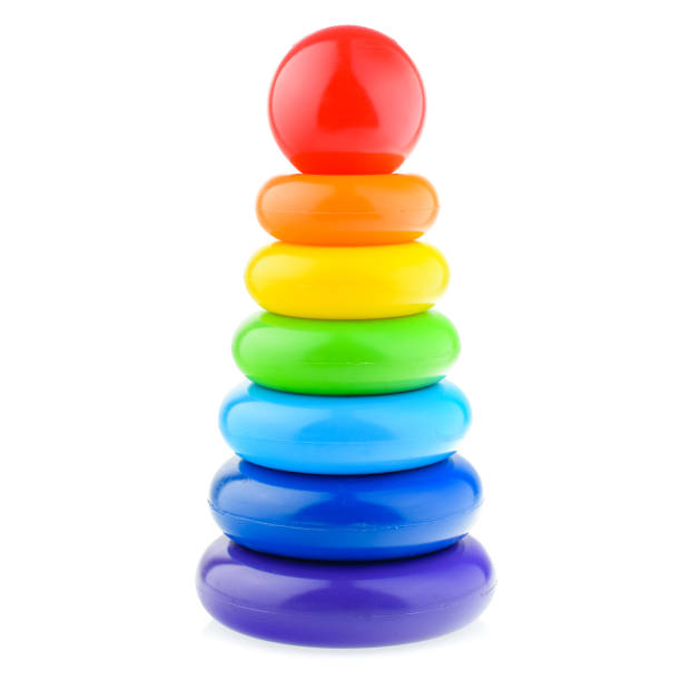 istock A colored pyramid for a child, isolated on a white background. Educational bright toys for toddlers and babies. The development of motor skills and the study of colors 1464639658