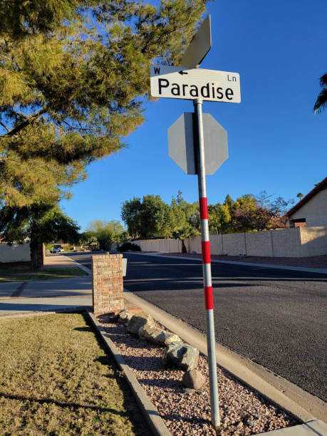 istock Beautiful name for a cozy city lane, Paradise 1464640017