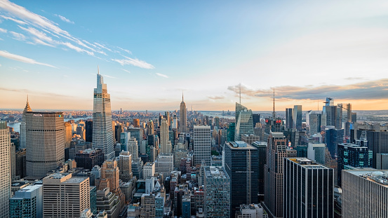 June 2022 - New York, NY, USA - Buildings in Manhattan