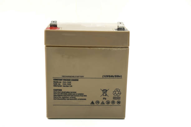 istock The image shows a 12V 5Ah battery inside a UPS device for backup power to electrical equipments on a white background. 1464661600