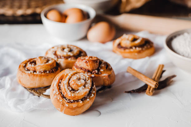 istock cinnamon rolls recipe and ingredients at table 1464665502