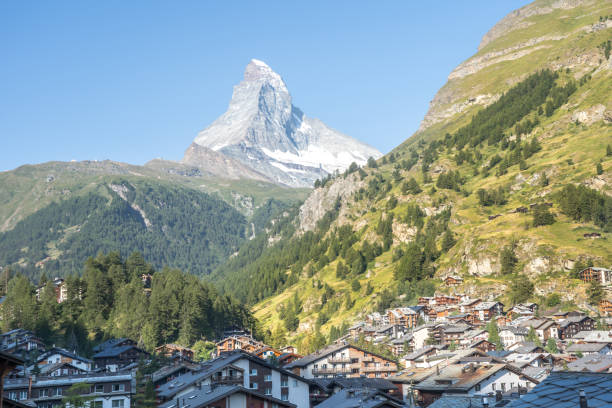 istock Zermatt and Matterhorn on the background, Switzerland 1464672448
