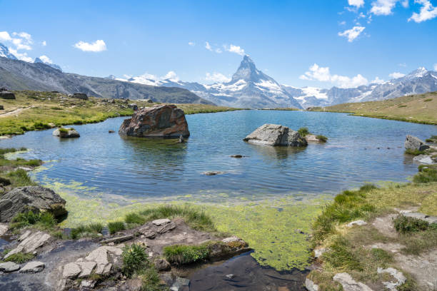 istock Matterhorn with Stellisee, Zermatt,  Switzerland 1464672471