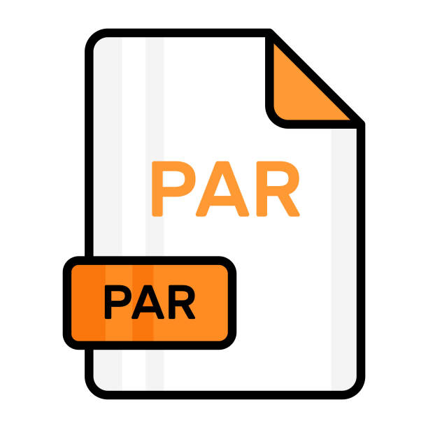 An amazing vector icon of PAR file, editable design An amazing vector icon of PAR file, editable design par stock illustrations