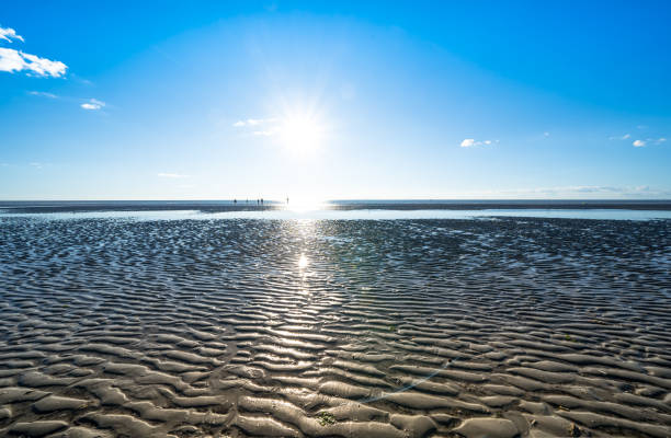 Ebb in the North Sea in Sank-Peter-Ording, Germany