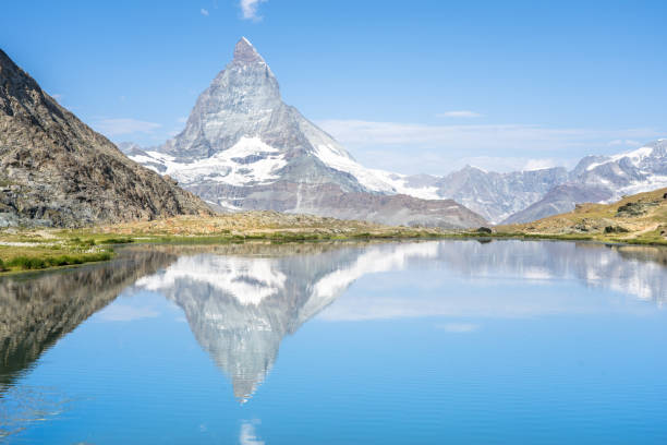 istock Matterhorn reflection in Riffelsee, Zermatt, Switzerland 1464675249