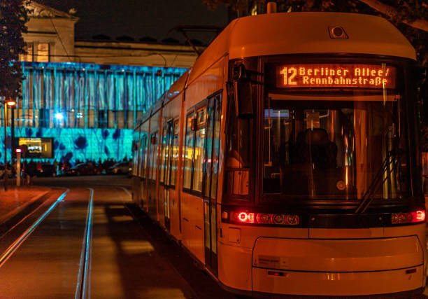 istock Train In Illuminated Railroad Station At Night 1464679877