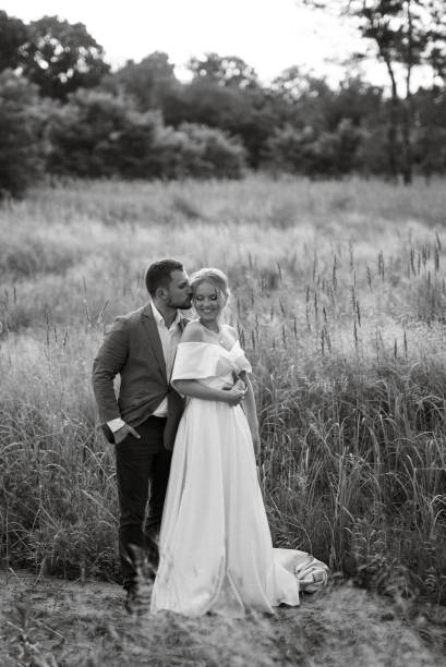 istock bride and groom on in the woods 1464685812