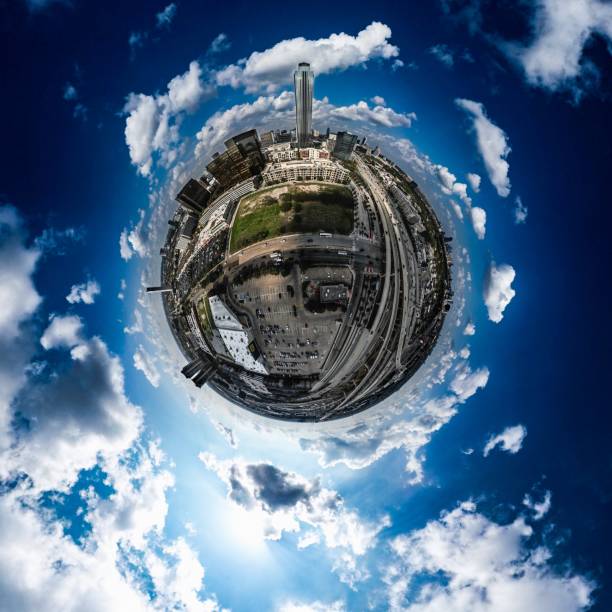 istock Bright sunny day in Houston texas. Tiny planet format, 360-angle shot 1464686008