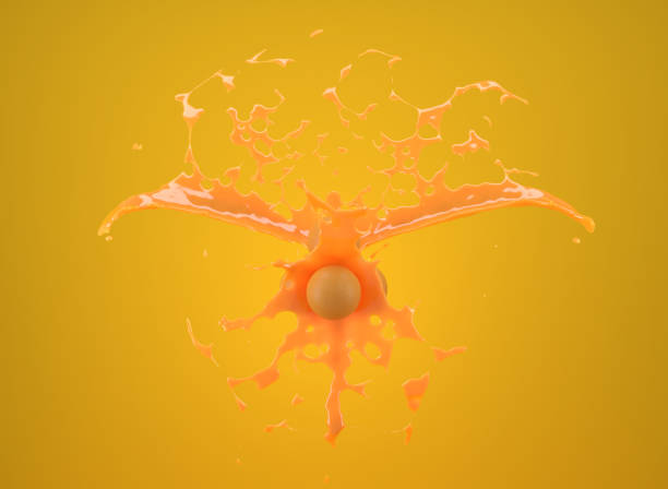 istock orange juice with splash and drops - 3D Illustration 1464687761