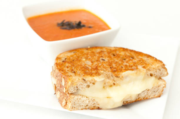 istock Closeup shot of a sandwich with melted cheese 1464690983