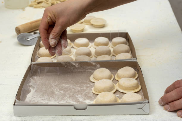 istock Process of preparation of dumplings 1464691631