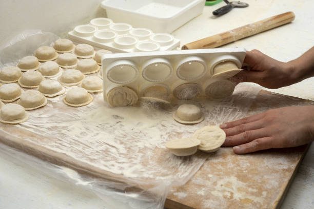 istock Process of preparation of dumplings 1464691657