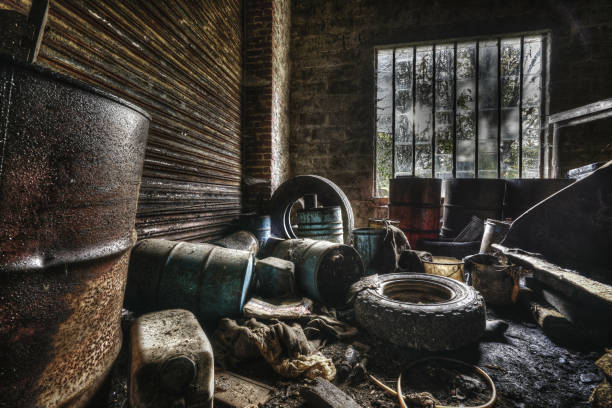 istock Interior of an old abandoned building 1464692260