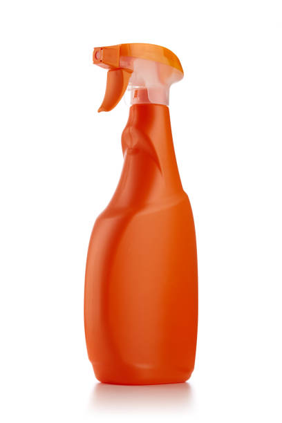 Plastic spray bottle for household and garden products mockup without a label