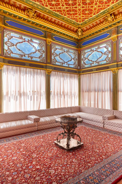 istock Topkapi palace. Baghdad pavilion interior decoration. Izmir tiles. Istanbul, Turkey 1464702242