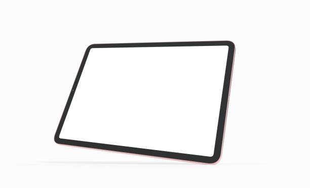 istock Tablet with a copyspace on the white screen isolated on a white background 1464703299