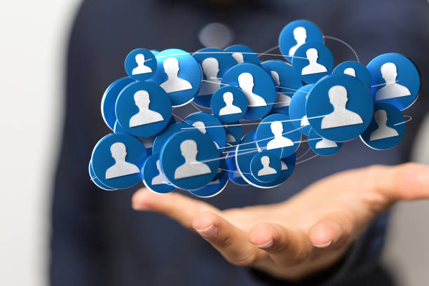 istock Concept of digital network and conference teamwork 1464703919