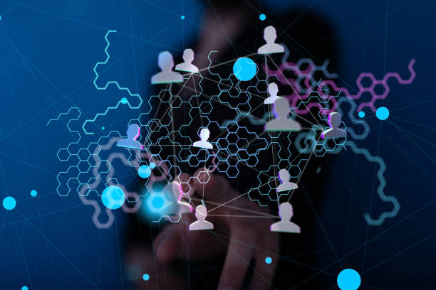 istock Digital illustration of networking and teamwork concept 1464705379