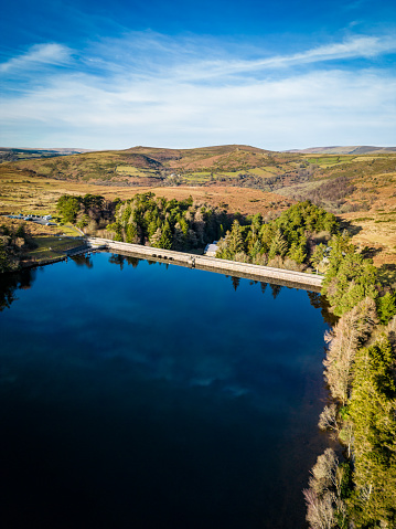 Venford Reservoir Dam Wall in Dartmoor, Devon