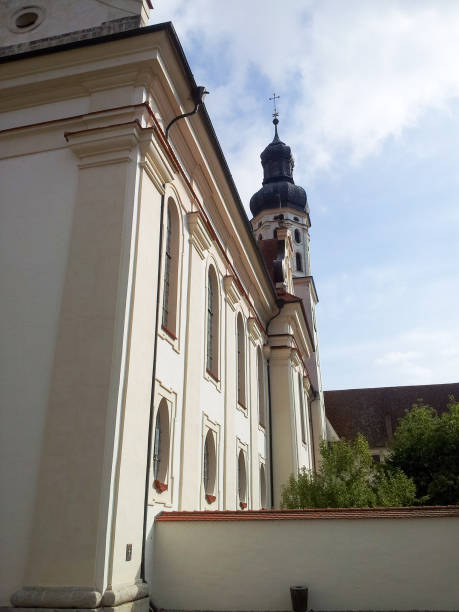 istock Obermarchtal Abbey wall sideways blue sky 1464711266