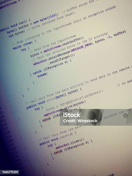 Java Program On A Screen Stock Photo - Download Image Now - Applying ...