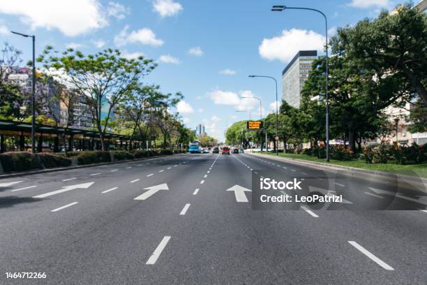 The 9 De Julio Avenue Buenos Aires Stock Photo - Download Image Now
