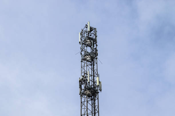 istock Low angle shot of a cell tower 1464713145