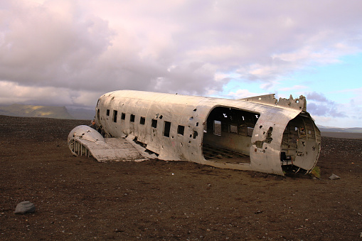 Airplane wrack is popular travel destination in Iceland