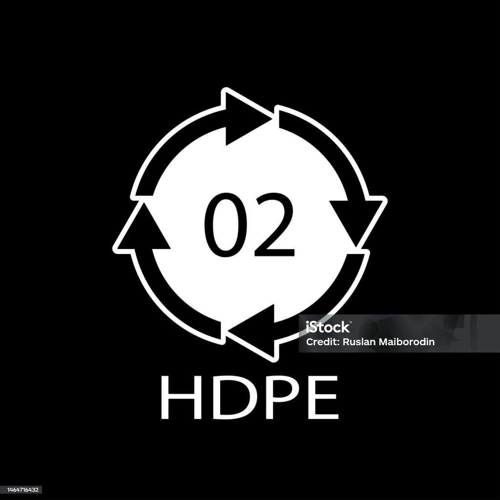 Hdpe Code Hdpe 02 Recycling Code Symbol Plastic Recycling Vector Polyethylene ...