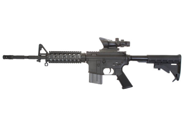istock M4A1 army carbine isolated on a white background 1464717146