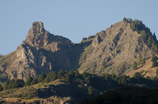 Roque Saucillo in Las Cumbres Protected Landscape. San Mateo. Gran Canaria. Canary Islands. Spain.