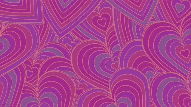 Concentric hearts background