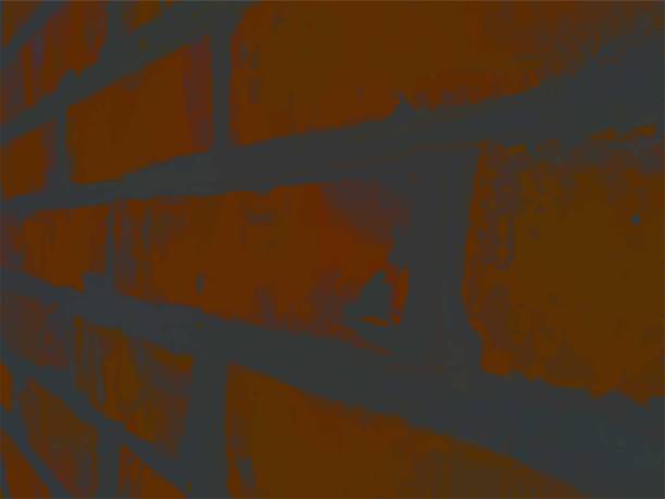 оранжевая темная текстура старой кирпичной стены, мандариновый векторный гранж фон. обои uhd 4k - brick backgrounds orange brick wall stock illustrations