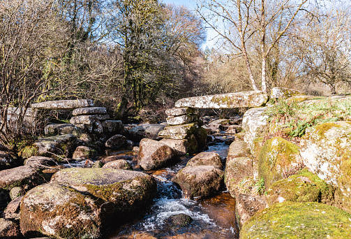 Ancient 'Pixie Bridge' near Dartmeet Bridge on Dartmoor