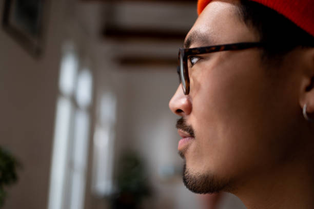 istock Portraits of young handsome modern Chinese man with copy space 1464733112