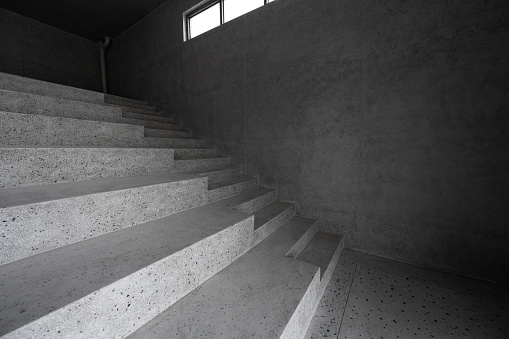 Concrete building space stairs