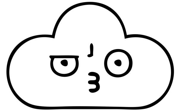 Ilustración de Caricatura De Dibujo Lineal De Una Nube Blanca y más Vectores Libres de Derechos de Arte - Arte, Clima, Clip Art - iStock Ilustración de Caricatura De Dibujo Lineal De Una Nube Blanca y más Vectores Libres de Derechos de Arte - Arte, Clima, Clip Art - iStock