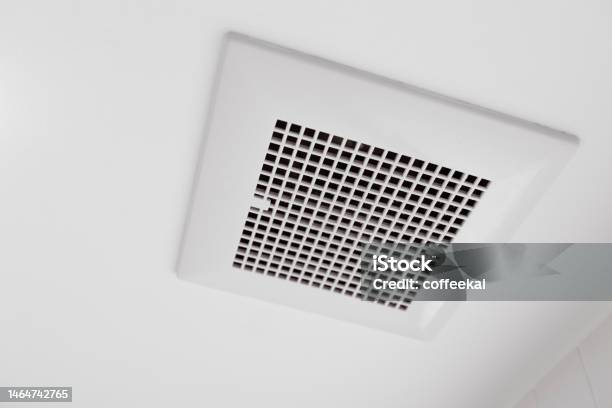 Toilet Air Ventilatorbathroom Fan Air Flow Grill For Room Deodorizing And Dehumidifying Stock Photo - Download Image Now