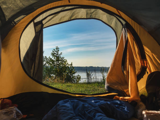 View from the tent to the river