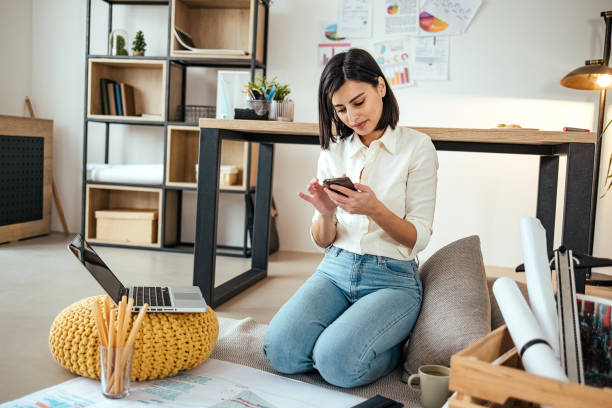 istock Collaborating over the phone from home 1464754940