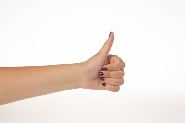 istock Hand making ok sign isolated on white background 1464758353