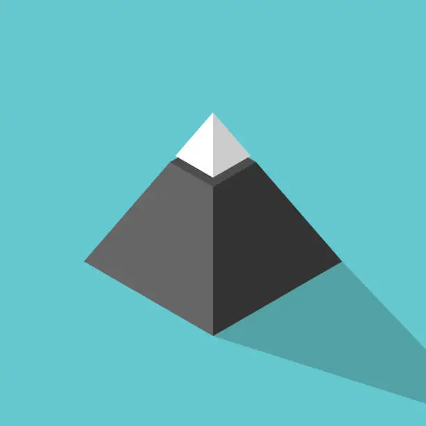 Vector illustration of Isometric mountain or pyramid