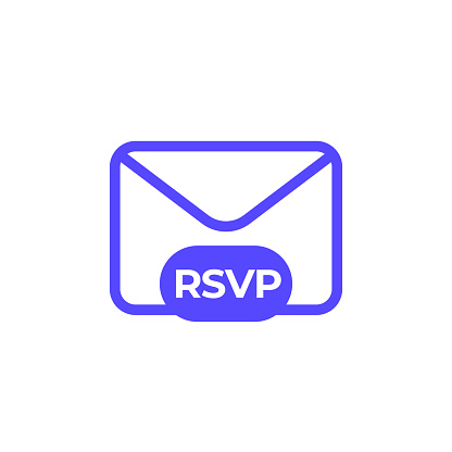 RSVP icon, please respond letter
