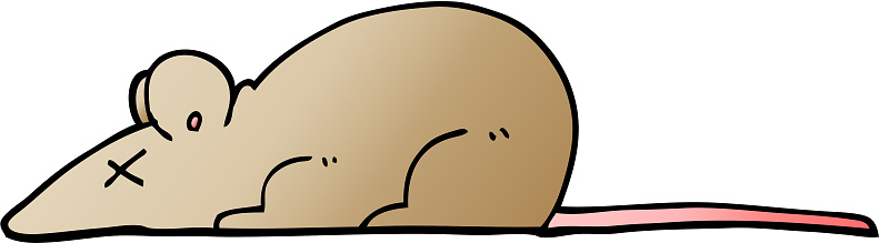 Sticker De Rata Muerta Ilustración de Vector Gradiente Ilustración Dibujos Animados Rata ...