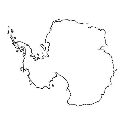 Map of the Arctic region. Vector illustration.
