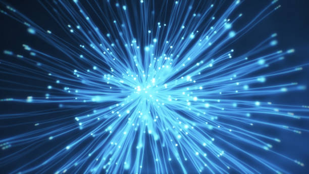istock Abstract Particle Digital Moving Fiber Optic Cables 1464769896