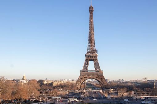 The famous Eiffeltower in Paris, France. 