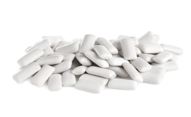 istock Heap of chewing gum pieces on white background 1464771570